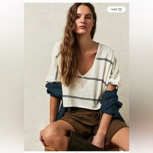 Free People Care FP Jaydon Stripe Tee